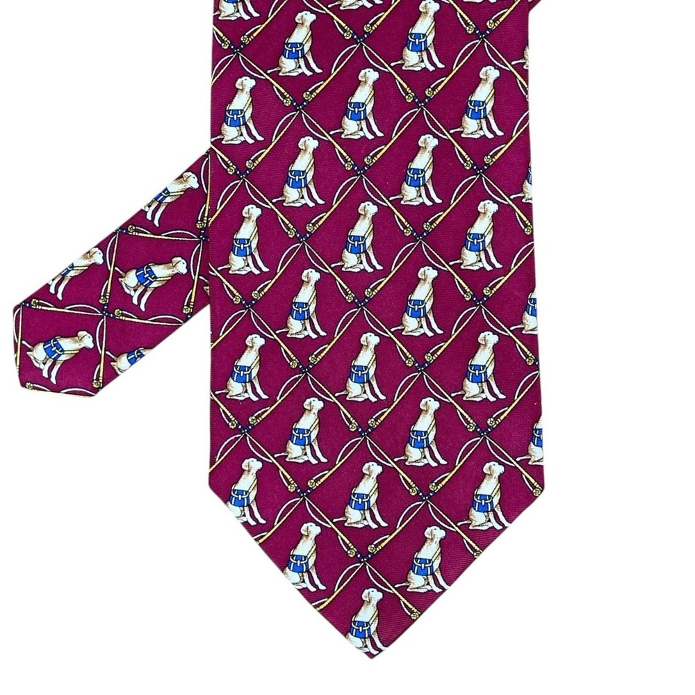 Brooks‎ Brother Makers Silk Golden Retriever Dog Necktie Hunting Heritage Preppy